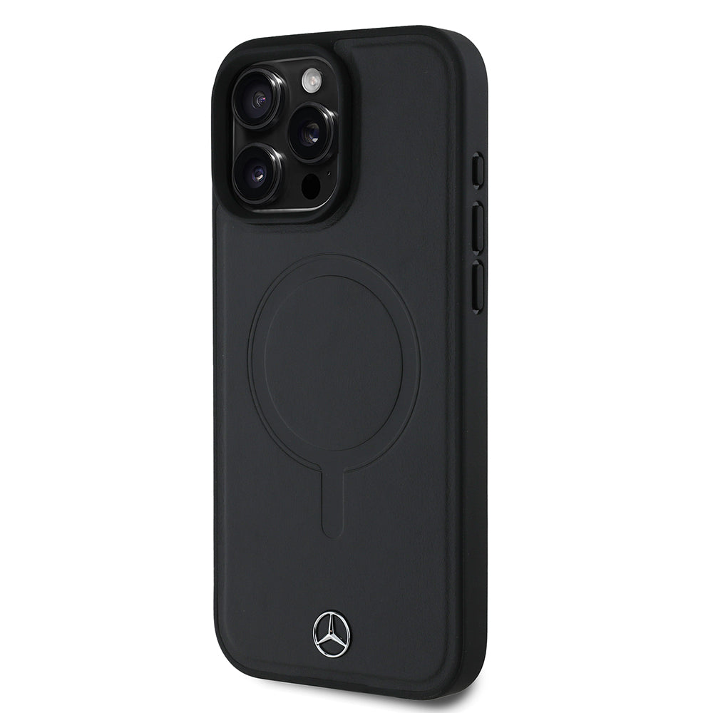 Mercedes Benz iPhone 16 Pro Max Orjinal Lisanslı Magsafe Metal Yıldız Logolu Sade Pürüzsüz Deri Kılıf Mercedes Benz iPhone 16 Pro Max Orjinal Lisanslı Magsafe Metal Yıldız Logolu Sade Pürüzsüz Deri Kılıf